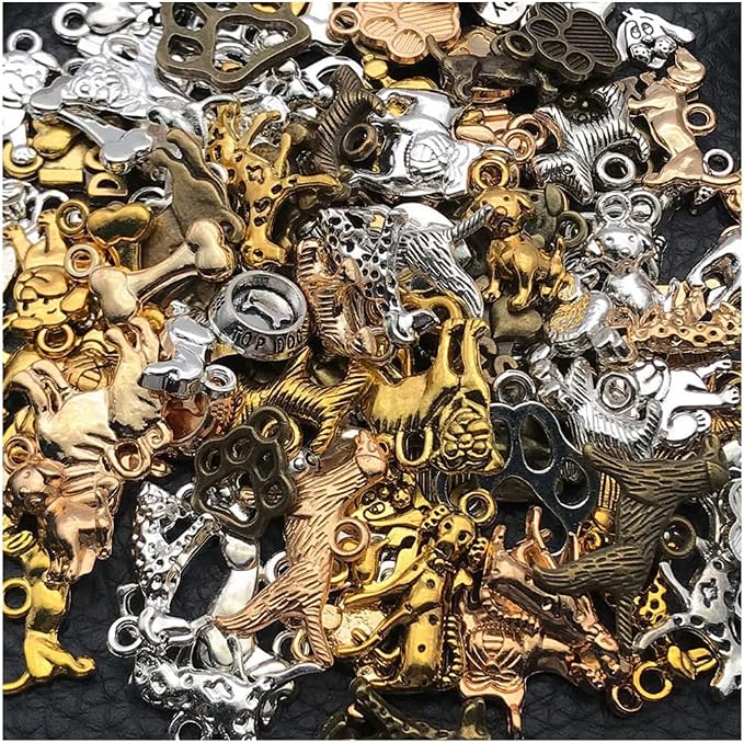 WOCRAFT 100pcs Dogs Charms for Jewelry Making Assorted Jewelry Bangle Bracelet by WOCRAFT
