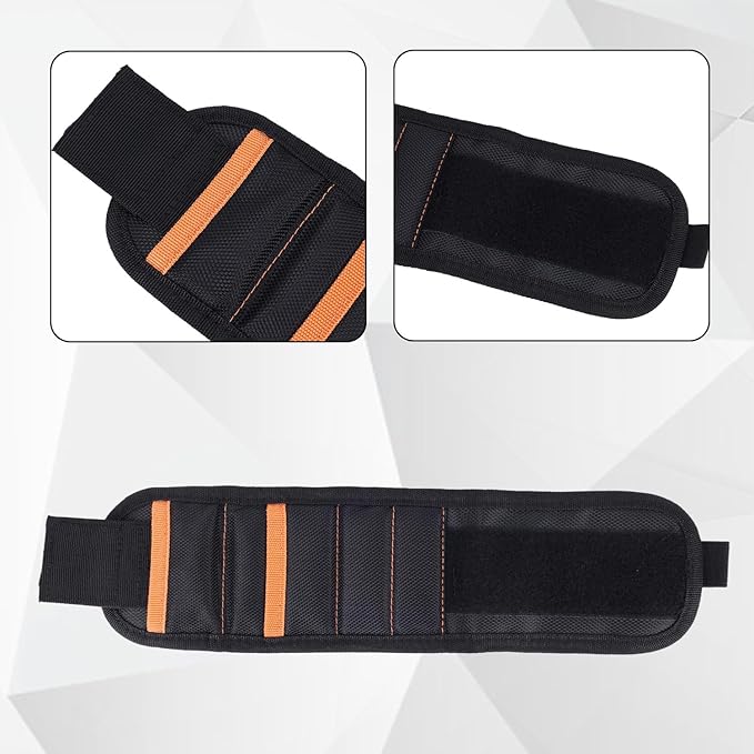 Magnetic Wristband for Tools, Heavy Duty Wrist Band with Strong Magnet for Screws Nails Cool Gadgets Hardware Gifts for Dad, Presents for Men, Birthday Christmas Gifts for Father