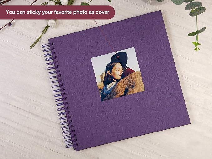 potricher 12 x 12 Inch Large Inch DIY Scrapbook Photo Album 80 Pages Thick - Image 2