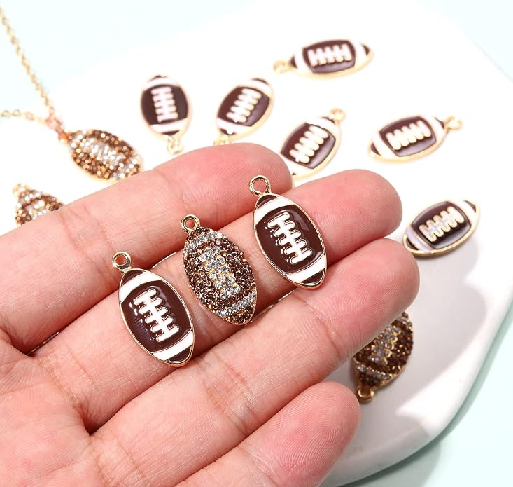 20PCS Sports Charms Enamel Basketball Baseball Pendant Charms - Image 5