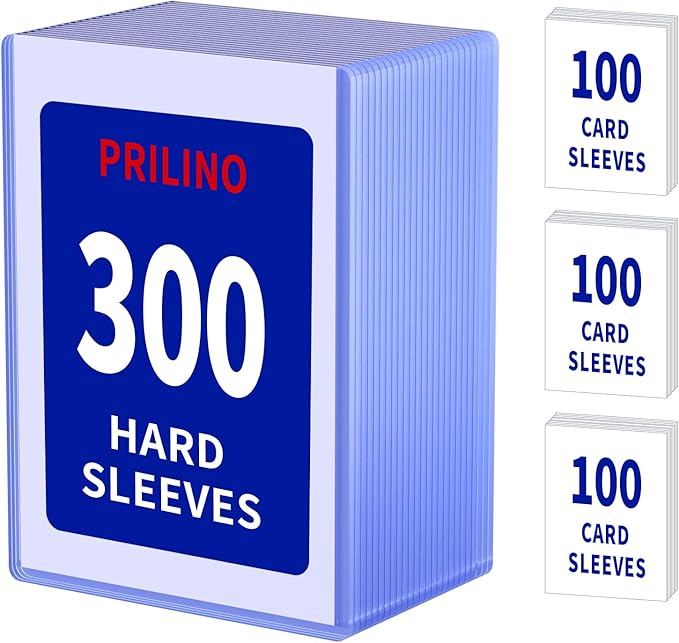 Prilino Topload Card Holders & Sleeves, Collectible Protectors, 300 Pack | by Unknown