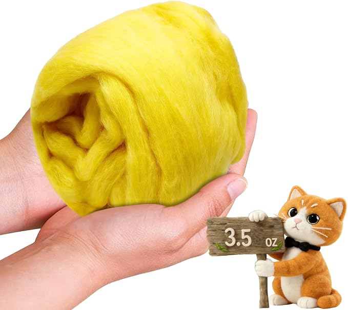 Wool Roving-3.5oz Needle Felting Wool, Soft Multi-Color Wool Fiber, Perfect by VKEDA