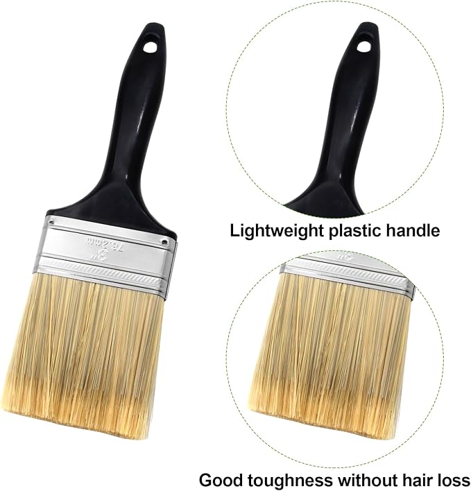 3 inch Flat Paint Brushes, Professional Paint Tools - Image 6