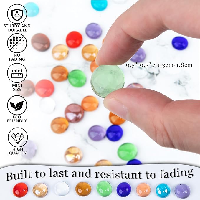 50PCS Mini Glass Gems - Image 5