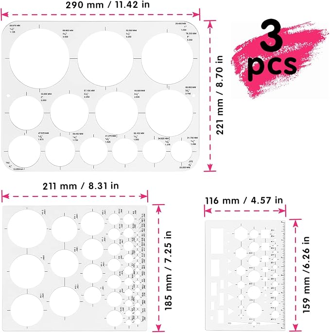 Tamaki Circle Template Circle Round Stencil Templates - Image 2