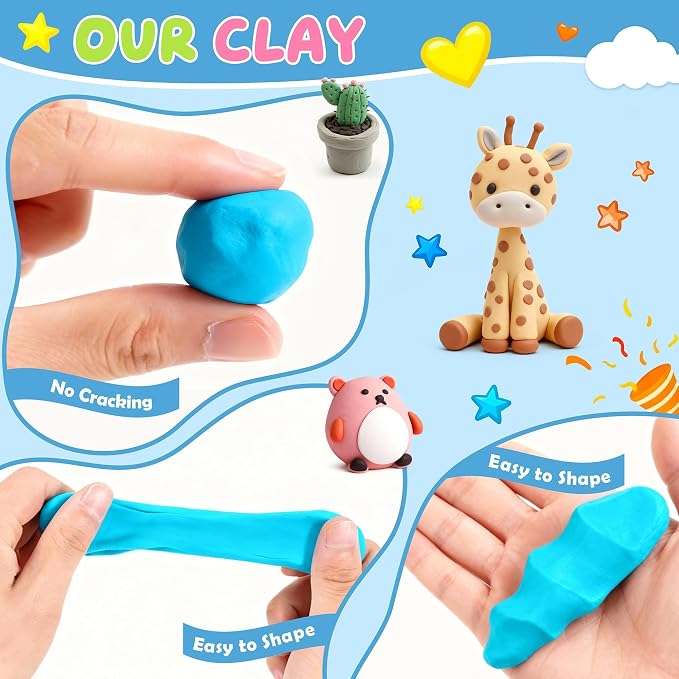 ARTpar Polymer Clay kit, 62 Color Modeling Clay - Image 5
