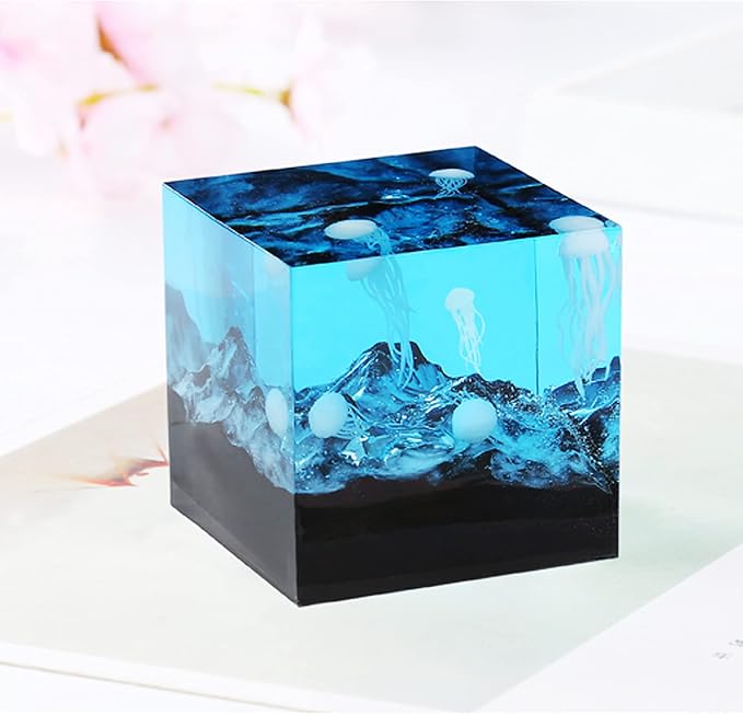 Woohome 20 PCS 3D Mini Jellyfish Mini Whale Resin Mould Filler Resin Casting - Image 3
