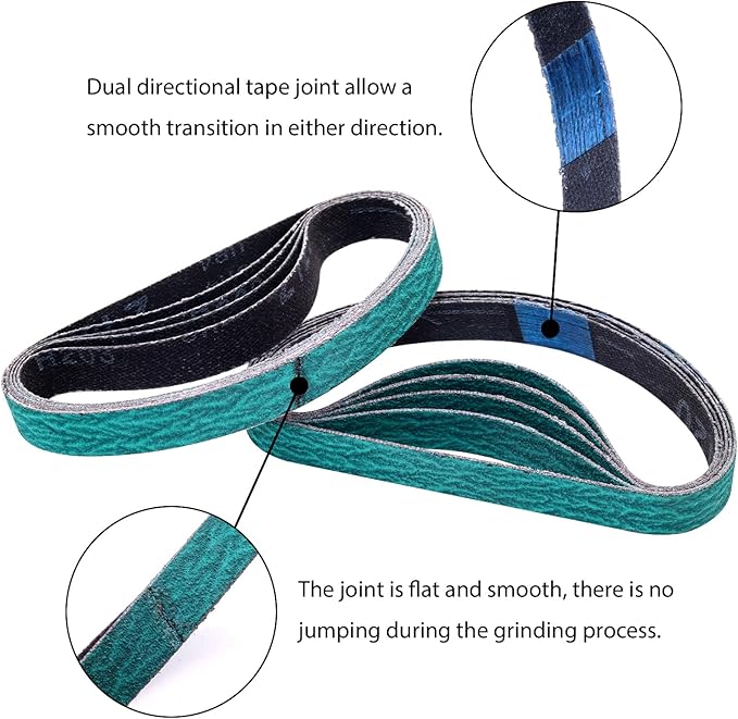 20 Pack 1/2" x 12" Knife Sharpener Sanding Belts for Official Work Sharp Knife & Tool Sharpener (WSKTS & WSKTS-KT/Mk.1 & Mk.2) - 80 Coarse Grit Replacement Sharpening Belts