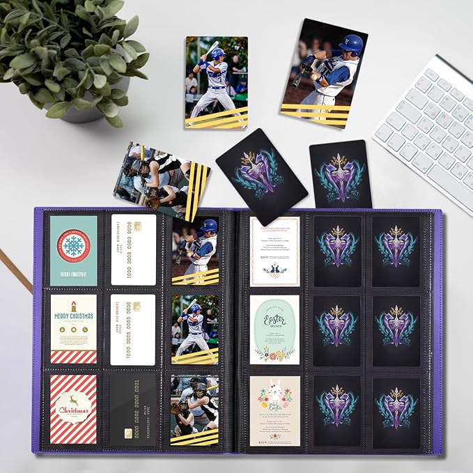 Card Binder, Upgraded 9 Pockets Trading Card Collection Binder - Image 7