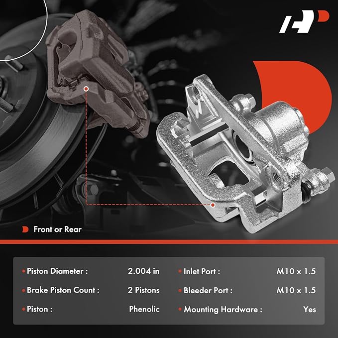 A-Premium Brake Caliper Assembly Replacement for GMC Savana 1500 2500, Sierra 1500 2500 & Chevrolet Silverado 1500 2500 3500 & Cadillac 2000-2013, Left and Right Side, with 4 Wheel Disc 2-PC