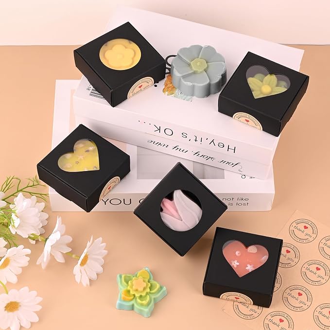 Moukiween 30 PCS Black Soap Boxes - Image 3