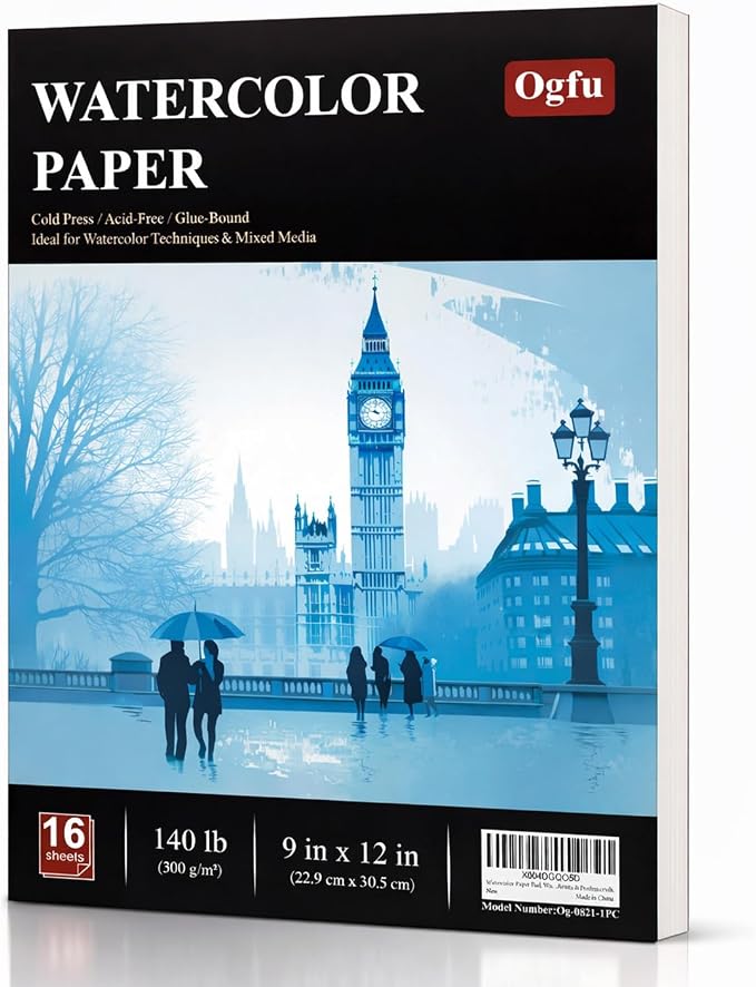 Ogfu Watercolor Paper Pad, Art Paper - Image 9