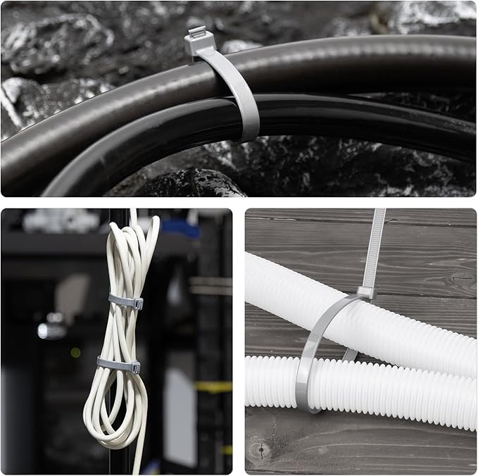 18 inch Orange Zip Ties Heavy Duty 100 PACK, 200 LBS Ultra Exclusive Strong Plastic Wire Ties, Large Cable Ties Extra Long Tie Wraps, Indoor and Outdoor UV Resistant