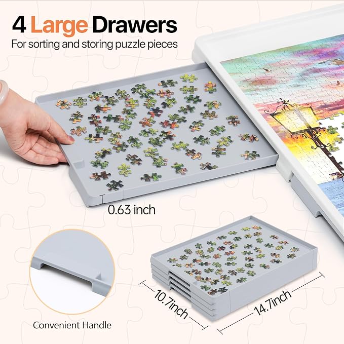 WELGEE 1500 Pieces 2-in-1 Tilting & Rotating Puzzle Board - Image 7