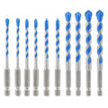Carbide Drill Bit Set - Dry Drill Bit Set for Masonry, Concrete, Bricks, Wood, Plastic etc(4/5/6/8/10MM*2 Quick-fit Shank)