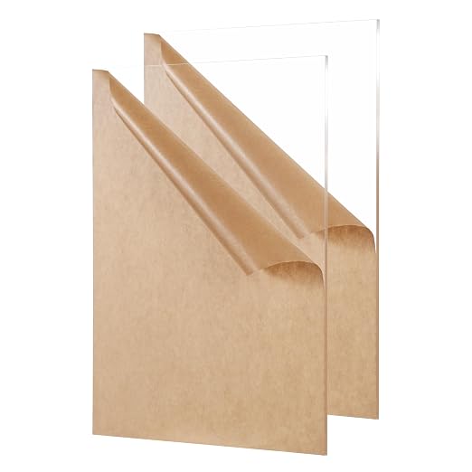 KAITELA Clear Acrylic Sheet 18" x 24" x 1/8" Thick Cast Plexiglass Panel by KAITELA