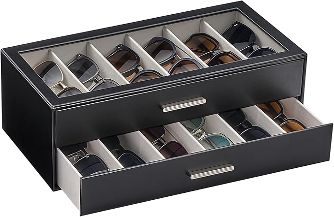 Lolalet Sunglasses Storage Box for Women, Eyewear Eye Glass Organizer by Lolalet