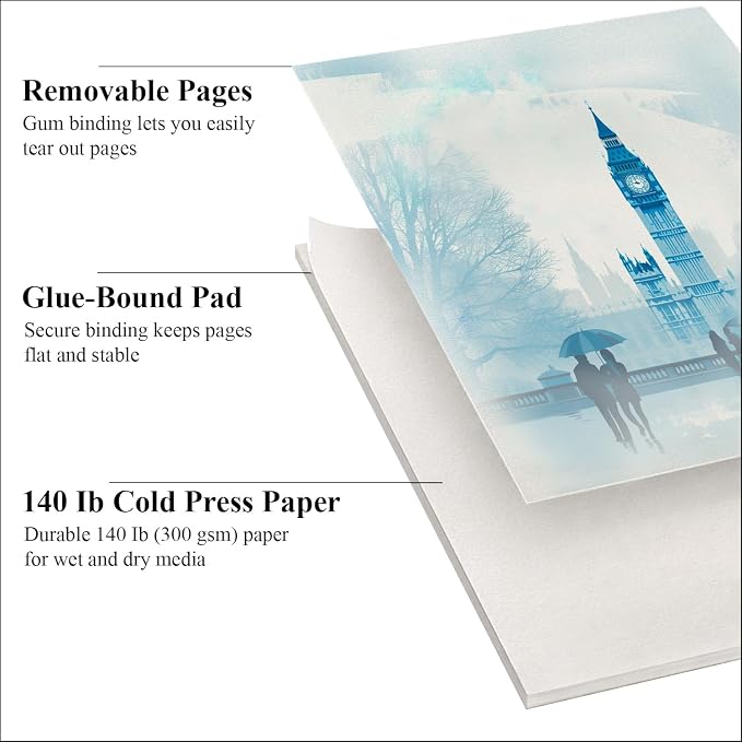 Ogfu Watercolor Paper Pad, Art Paper - Image 3