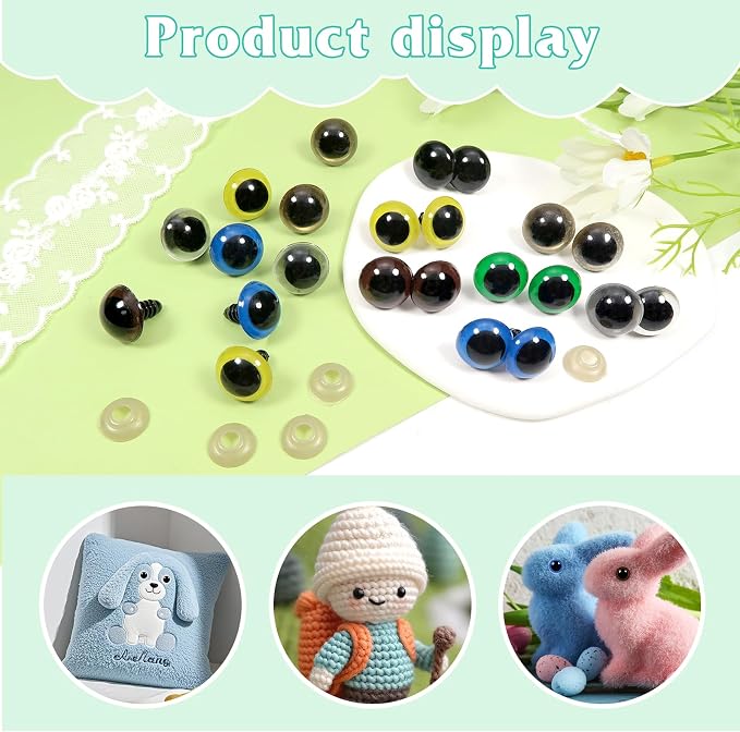 TOAOB 140pcs 18mm Colorful Safety Eyes - Image 4