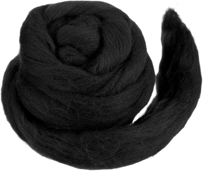 MECCANIXITY Wool Roving Yarn Soft Felting Wool 50g/1.76oz Pure Chunky Roving by MECCANIXITY