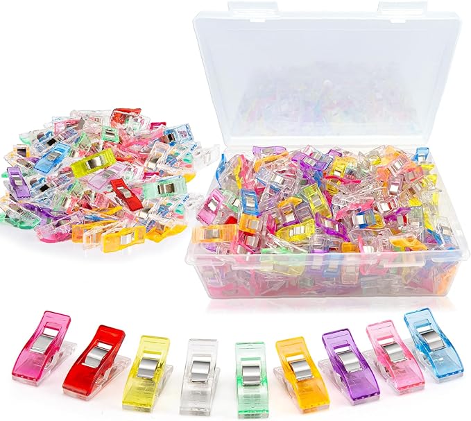 Quilting Clips and Sewing Fabric Clips, KOLUPA 200 Pcs Plastic Embroidery Clips by KOLUPA