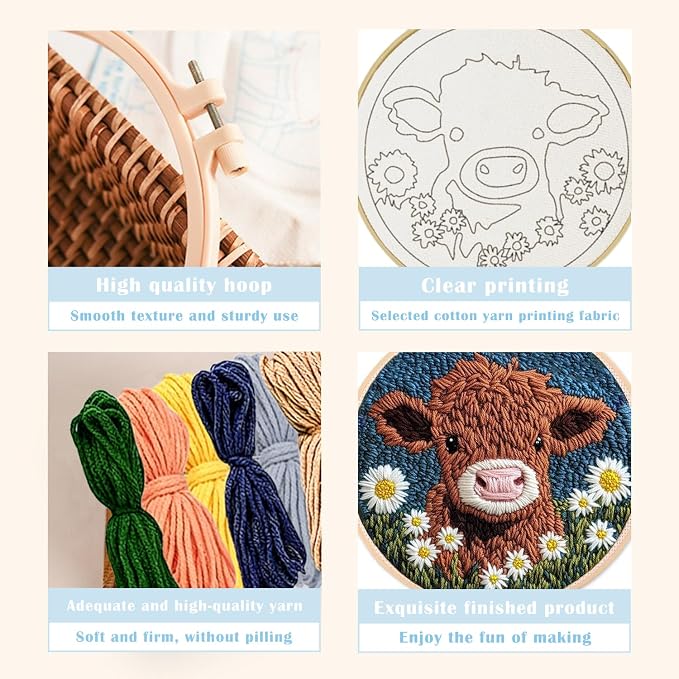 YWAOAIJD Punch Needle Embroidery Kit, Include Punch Needle Tools, Embroidery - Image 4