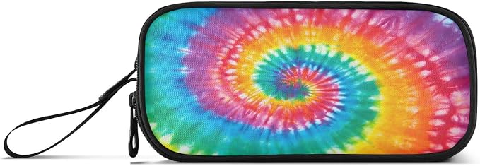 Tie Dye Rainbow Pencil Case Box Boys Girls Large Pencil Pouch - Image 7
