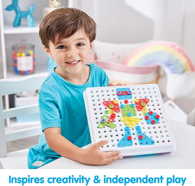 Kidoozie Create & Construct Building Kit, S.T.E.A.M Mosaic Art Activity - Image 3