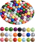 230PCS 16mm Colorful Round Wooden Beads by QDXATIVP