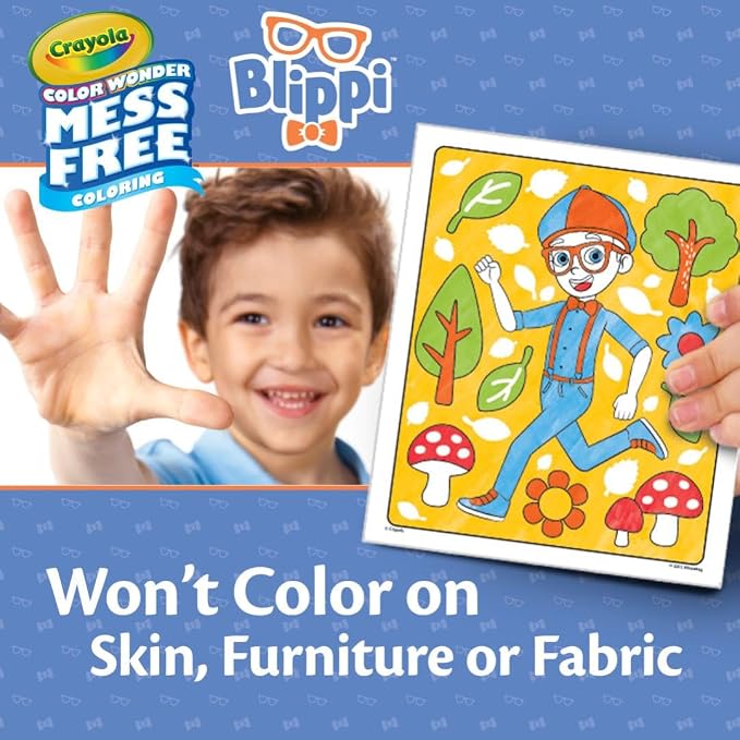 Crayola Blippi Color Wonder Coloring Set, 18 Blippi Mess Free Coloring Pages - Image 3