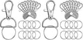 PAXCOO 100 Pcs Key Chain Hooks by PAXCOO