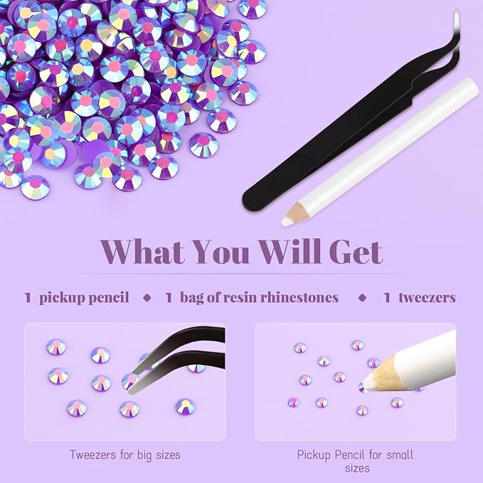 1500PCS 6mm Resin Jelly Rhinestones in Bulk, Bedazzling Flatback Crystals - Image 7
