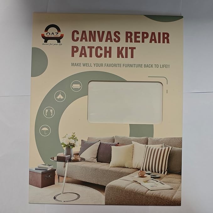 2 Pieces 9 x 11 inch Canvas Repair Patches Canvas Fabric Patch Self-Adhesive Canvas Repair Tape Waterproof Outdoor Gear Repair Patch Kit for Boat Cover Awning Sofa Chair Couch Tent Bag (Light Gray)