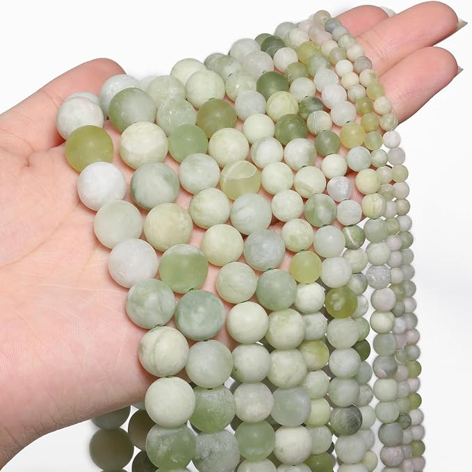60pcs Natural Matte Grape Gemstone Beads，6mm Frosted Round Loose Stone Beads - Image 3