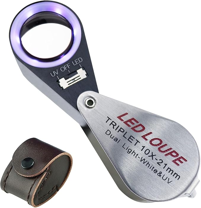 10x Foldable Pocket Magnifier Loupe by TEKCOPLUS