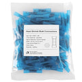 100PCS Heat Shrink Butt Connectors, Solder Butt Splice for Marine Automotive,Blue