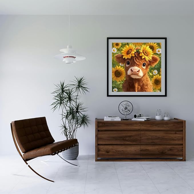 MBNTJHT Highland Cow Paint by Numbers Kit - Image 4