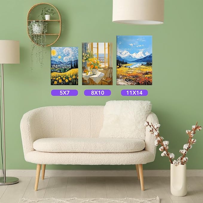 ESRICH Stretched Canvas for Painting, 24 Multi Pack 11x14, 5x7 Blank Canvases - Image 7