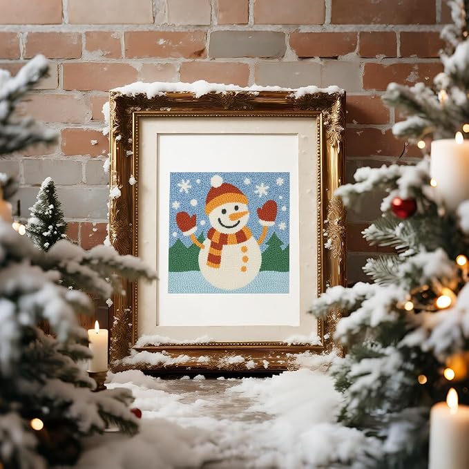 Doodlream Christmas Snowman DIY Punch Needle Embroidery Kit - Image 6