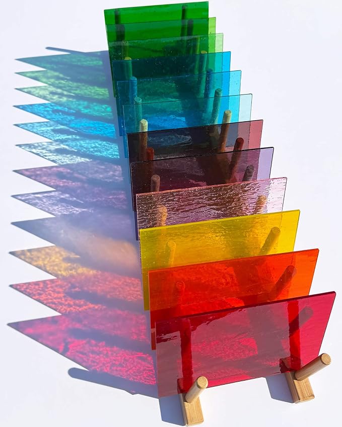 LITMIND 12 Sheets Transparent Stained Glass Pack – 6 x 4 Inch Assorted Colors - Image 3