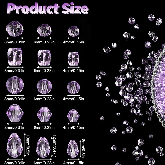 Crystal Beads, Rondelle Jewelry Beads - Image 2