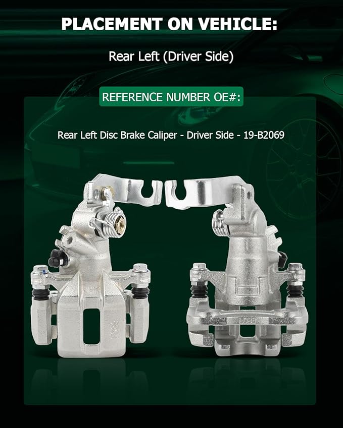 SCITOO Rear Left Brake Caliper With Bracket 19-B2069 Compatible For Acura TSX 2004-2008 For Honda For Accord 1998-2007
