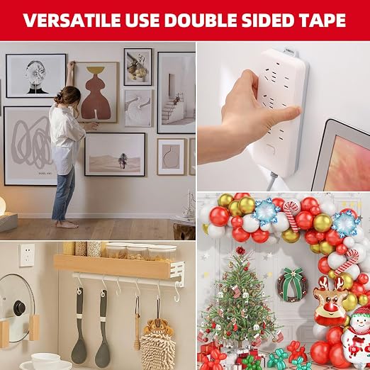 3M Double Sided Tape Heavy Duty 1in x 10ft, Heavy Duty Removable Mounting Tape - Image 6