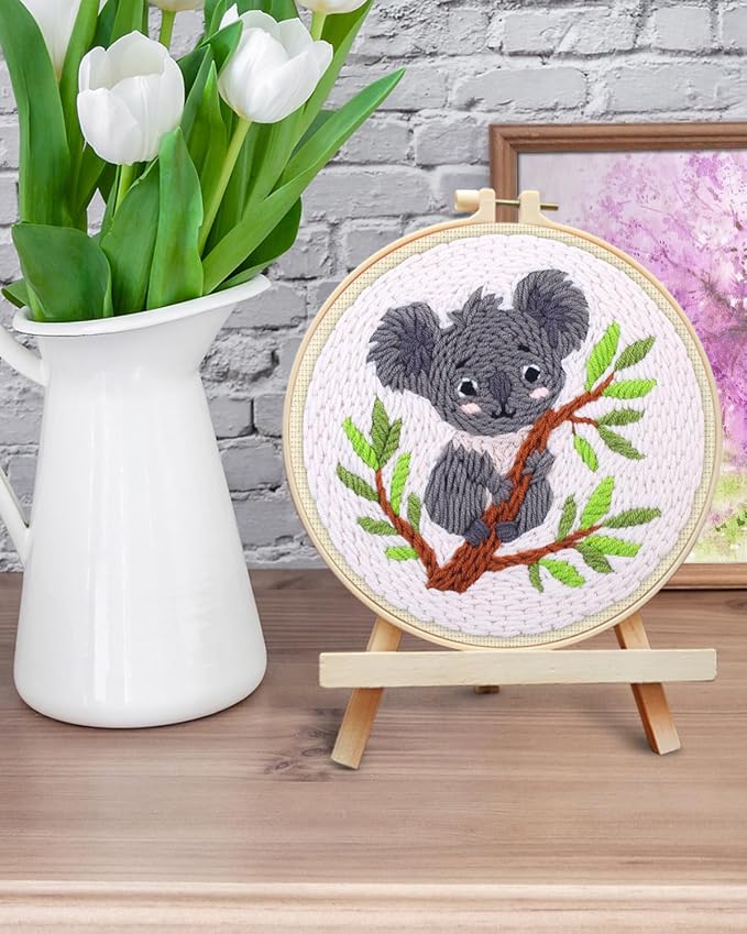 ERKOON Punch Needle Kit for Beginners Adults, DIY Easy Animal Embroidery Set - Image 6