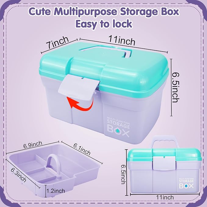 TERGOO 11in Mutipurpose Storage Box Organizer - Image 2