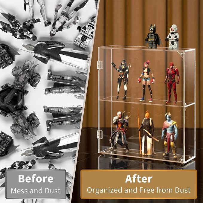NIUBEE Acrylic Display Case, Wall Mounted or Desktop Dustproof Display Cabinet - Image 8