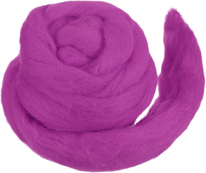 MECCANIXITY Wool Roving Yarn Soft Felting Wool 50g/1.76oz Pure Chunky Roving by MECCANIXITY