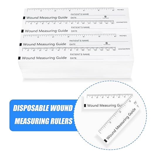1200 Pcs Wound Measuring Tape 6 Inch Wound Ruler Double Sided Disposable Paper Tape Measure Paper Guide Ruler Measurement Tools for Nurses