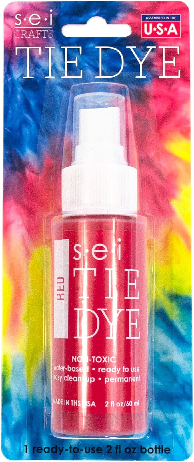 S.E.I. Red Tie Dye Spray Bottle: 2oz. Non Toxic Fabric Dye Spray, DIY Permanent - Image 4