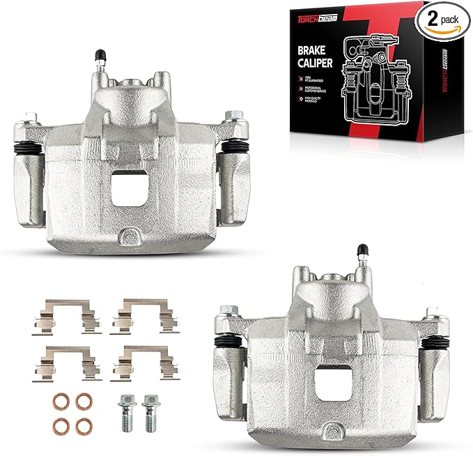 Torchbeam Front Brake Calipers Set for Jeep 2007-2017 Patriot, Jeep 2007-2016 Compass, Dodge 2008-2014 Avenger, Chrysler 2011-2014 200, Front Left and Front Right Calipers Replace # 18B5032+18B5033